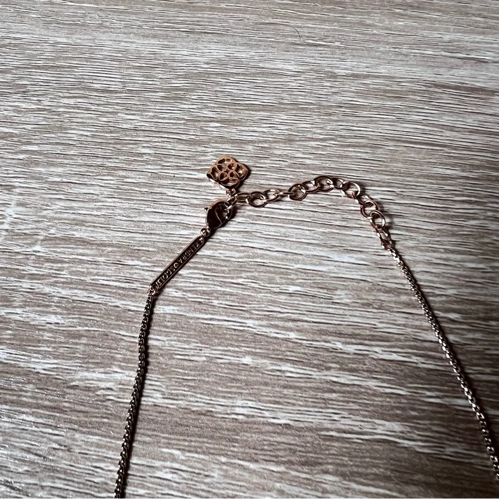 Karen Scott Gold Necklace with Iridescent Gem